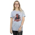Miniatyrbild 2 av 3: Marvel Dam/Tjej Deadpool Gun Finger Bomull Boyfriend T-shirt