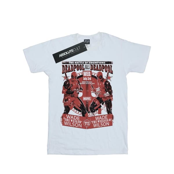 Marvel Mens Deadpool Vs Deadpool T-Shirt White S