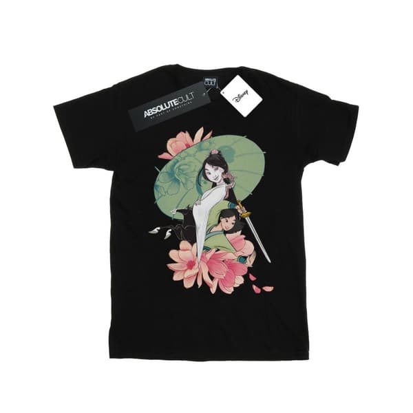 Disney Mens Mulan Magnolia Collage T-Shirt