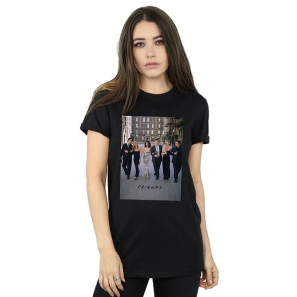 Friends Womens/Ladies Champagne And Flowers Cotton Boyfriend T-Shirt
