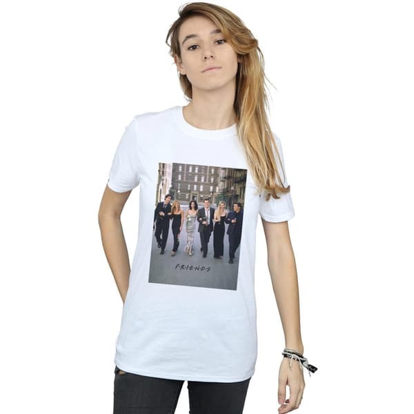 Friends Womens/Ladies Champagne And Flowers Cotton Boyfriend T-Shirt