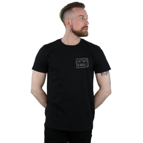 Marvel Captain Marvel t-shirt med bröstlapp för herrar