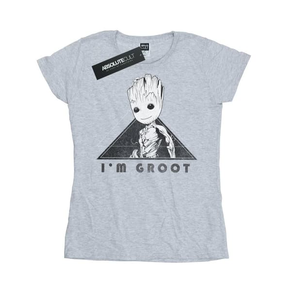 Marvel Womens/Ladies Guardians Of The Galaxy Vol. 2 Groot Mono Triangle Cotton T-Shirt