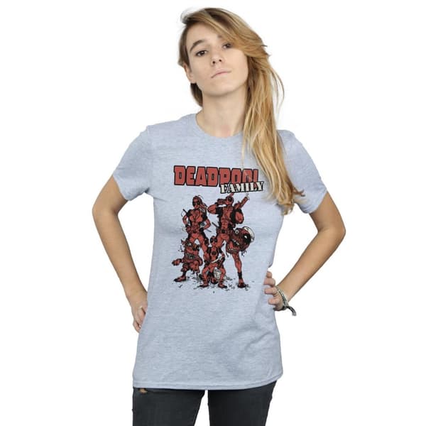 Marvel Womens/Ladies Deadpool Family Group Cotton Boyfriend T-Shirt