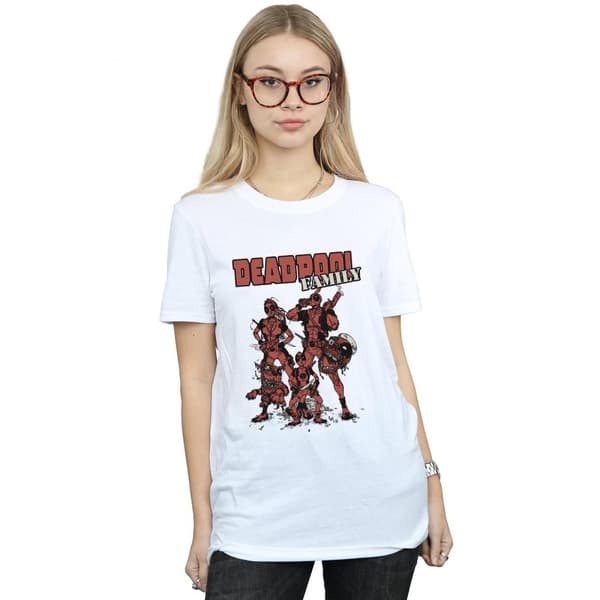 Marvel Womens/Ladies Deadpool Family Group Cotton Boyfriend T-Shirt