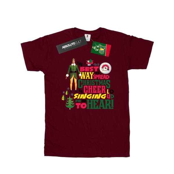 Elf Womens/Ladies Christmas Cheer Cotton Boyfriend T-Shirt