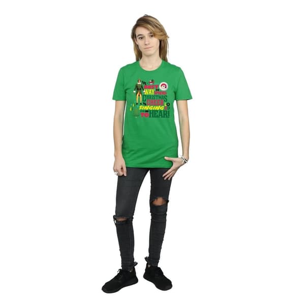 Elf Womens/Ladies Christmas Cheer Cotton Boyfriend T-Shirt