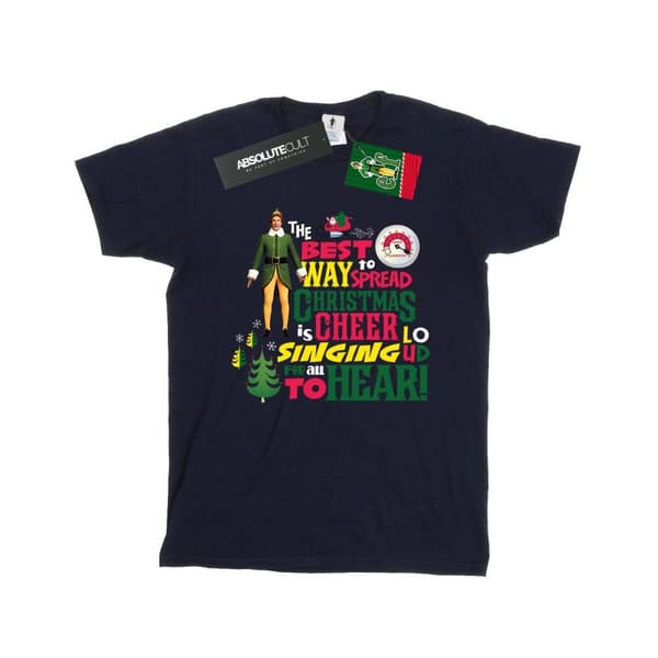 Elf Womens/Ladies Christmas Cheer Cotton Boyfriend T-Shirt