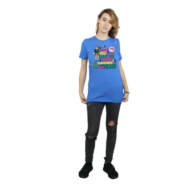 Elf Womens/Ladies Christmas Cheer Cotton Boyfriend T-Shirt