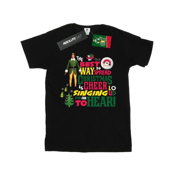 Elf Womens/Ladies Christmas Cheer Cotton Boyfriend T-Shirt