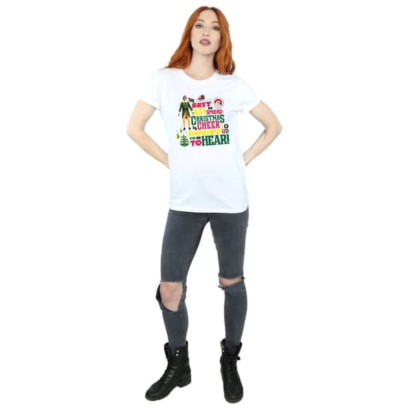 Elf Womens/Ladies Christmas Cheer Cotton Boyfriend T-Shirt