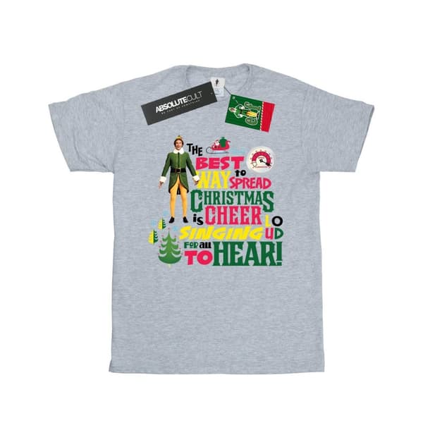Elf Womens/Ladies Christmas Cheer Cotton Boyfriend T-Shirt