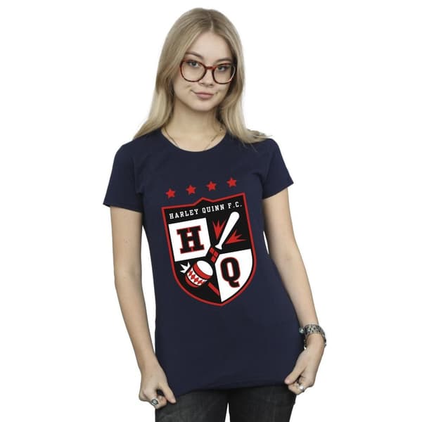 Justice League Womens/Ladies Harley Quinn FC Pocket Cotton T-Shirt