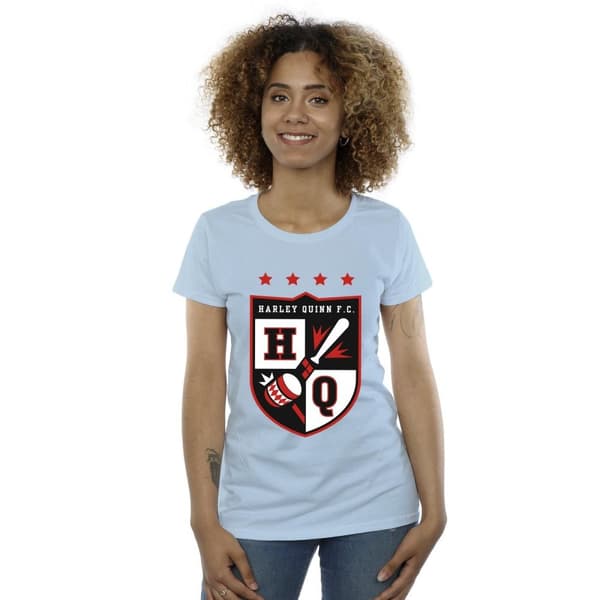 Justice League Womens/Ladies Harley Quinn FC Pocket Cotton T-Shirt