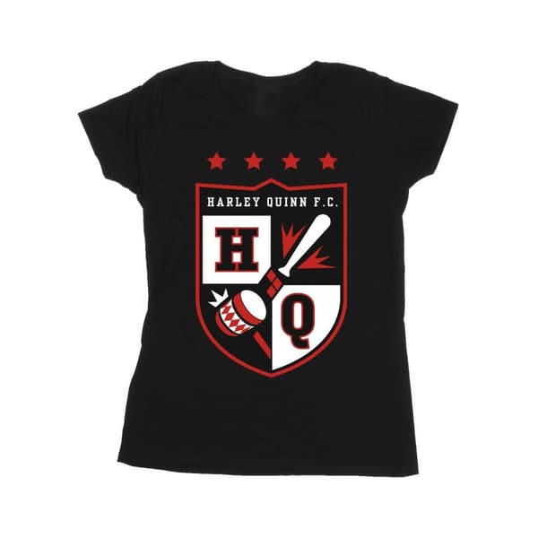 Justice League Womens/Ladies Harley Quinn FC Pocket Cotton T-Shirt