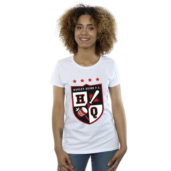 Justice League Dam/Herr Harley Quinn FC - T-shirt i bomull med ficka