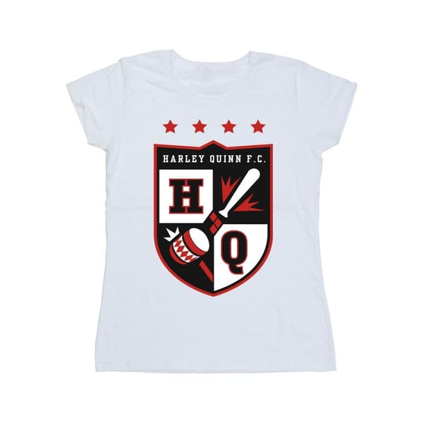 Justice League Dam/Herr Harley Quinn FC - T-shirt i bomull med ficka