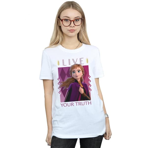 Disney Dam/Tjej Frozen 2 Anna - Lev din sanning Boyfriend-t-shirt i bomull