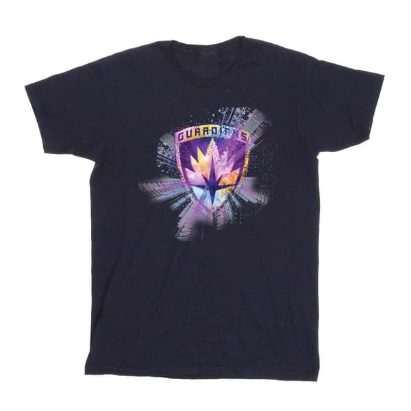 Marvel Boys Guardians Of The Galaxy Abstract Star Lord T-Shirt Navy Blue 5-6 Years