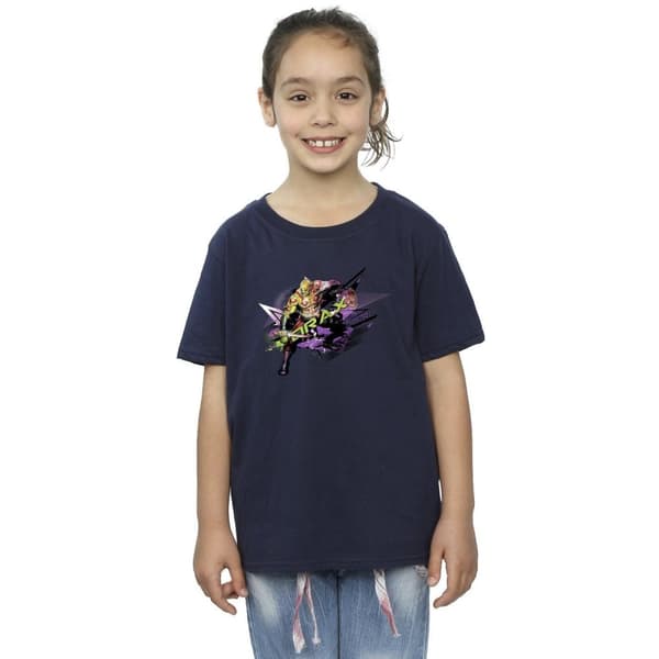 Marvel Guardians Of The Galaxy Abstrakt Drax T-shirt i bomull för flickor