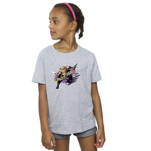 Marvel Guardians Of The Galaxy Abstrakt Drax T-shirt i bomull för flickor