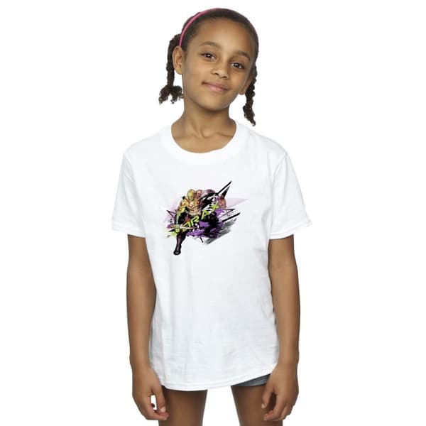 Marvel Guardians Of The Galaxy Abstrakt Drax T-shirt i bomull för flickor