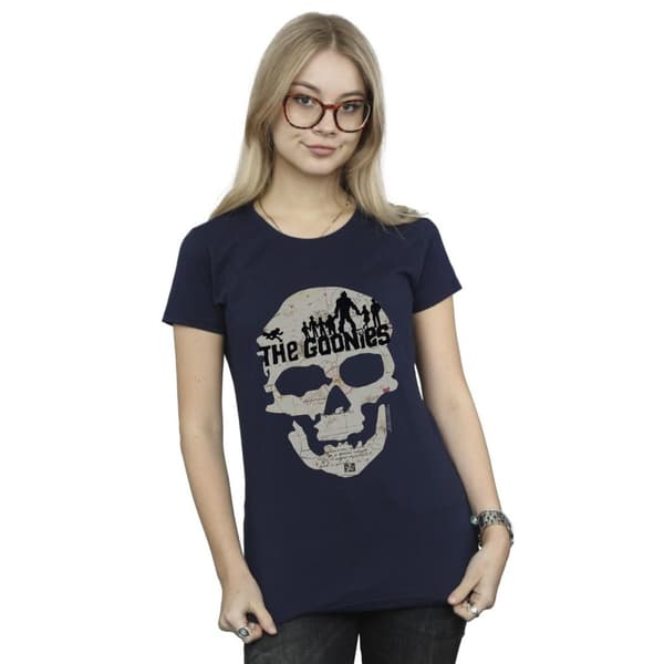 The Goonies Dam/kvinnor Map Skull T-shirt i bomull