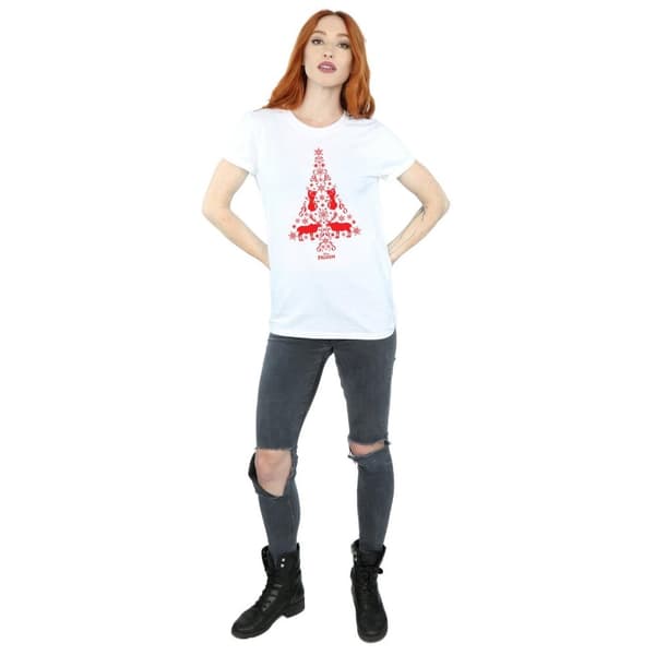 Disney Womens/Ladies Frozen Christmas Tree Cotton Boyfriend T-Shirt