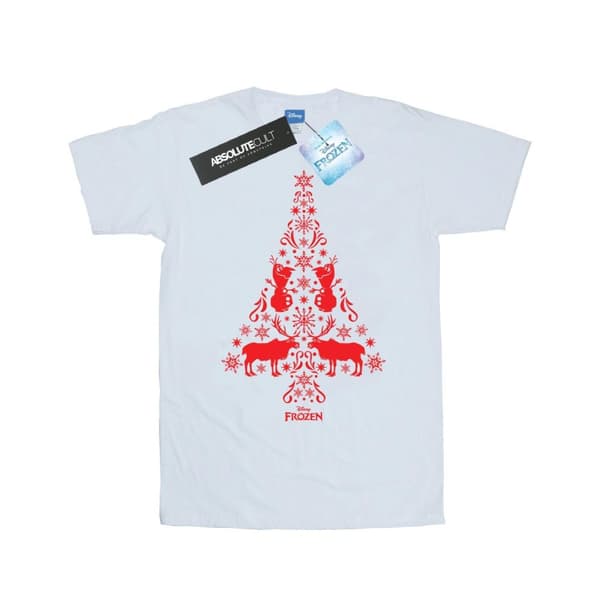 Disney Womens/Ladies Frozen Christmas Tree Cotton Boyfriend T-Shirt