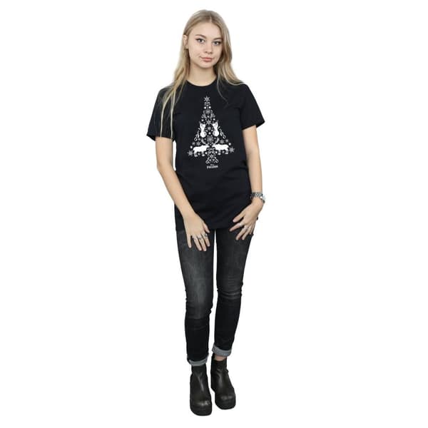 Disney Dam/Tjej Frozen Julgran Bomull Boyfriend T-shirt