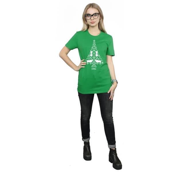 Disney Womens/Ladies Frozen Christmas Tree Cotton Boyfriend T-Shirt