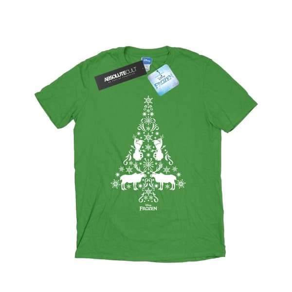 Disney Womens/Ladies Frozen Christmas Tree Cotton Boyfriend T-Shirt