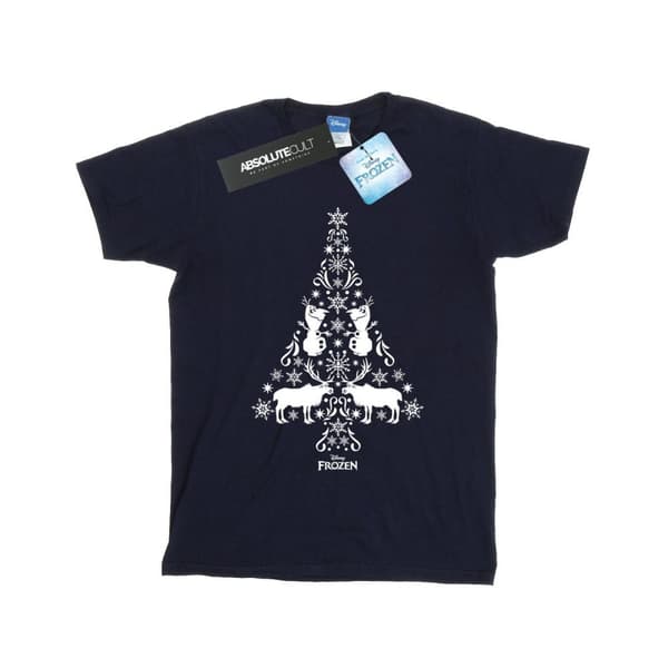 Disney Dam/Tjej Frozen Julgran Bomull Boyfriend T-shirt