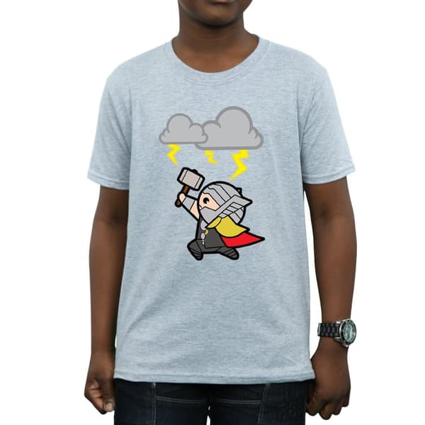 Marvel Boys Kawaii Thor God Of Thunder T-Shirt