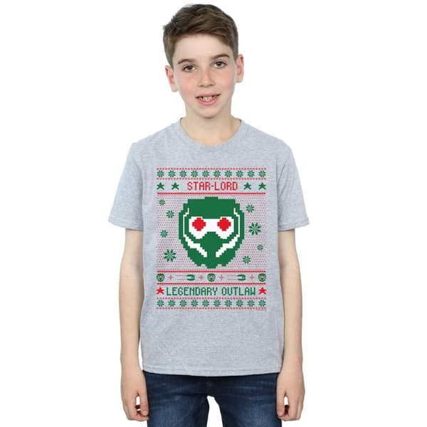 Marvel Pojkar - Guardians Of The Galaxy Vol. 2 Star Lord Fair Isle T-shirt