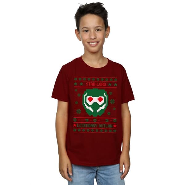 Marvel Pojkar - Guardians Of The Galaxy Vol. 2 Star Lord Fair Isle T-shirt