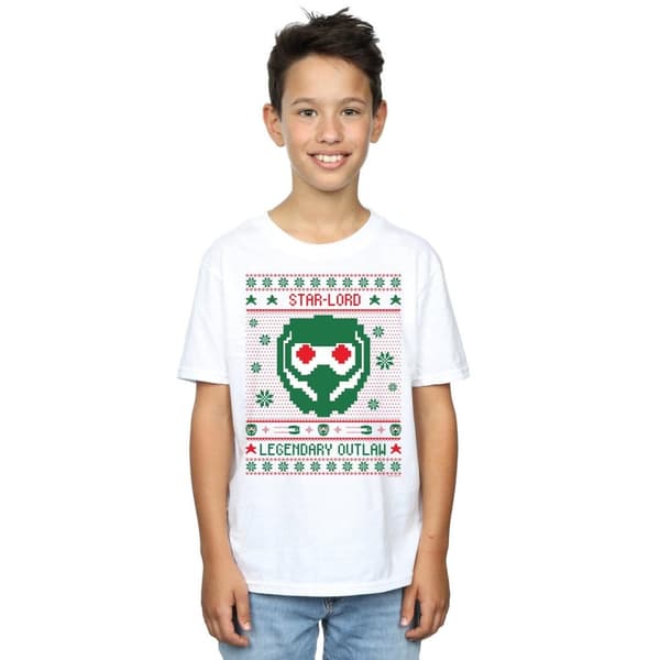 Marvel Pojkar - Guardians Of The Galaxy Vol. 2 Star Lord Fair Isle T-shirt