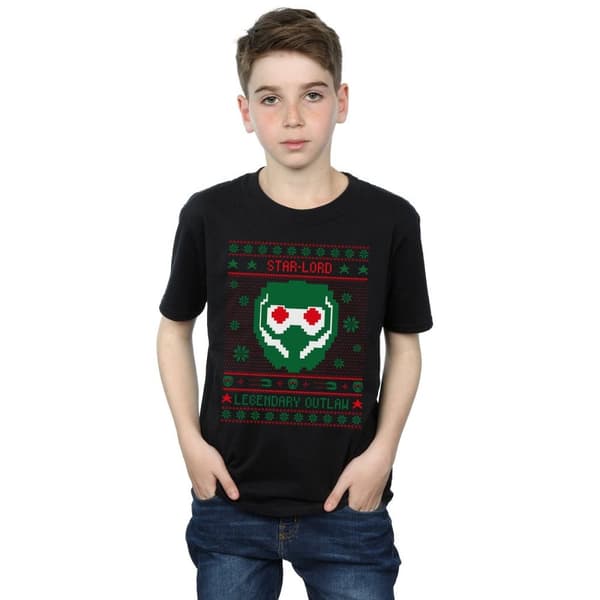 Marvel Pojkar - Guardians Of The Galaxy Vol. 2 Star Lord Fair Isle T-shirt