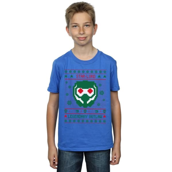 Marvel Pojkar - Guardians Of The Galaxy Vol. 2 Star Lord Fair Isle T-shirt