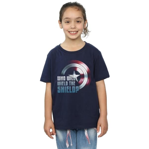 Marvel Girls The Falcon And The Winter Soldier Wield The Shield Cotton T-Shirt