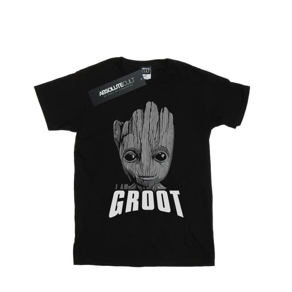 Marvel Girls Guardians Of The Galaxy Groot Face Cotton T-Shirt