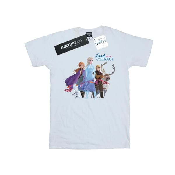 Disney Womens/Ladies Frozen 2 Lead With Courage Cotton Boyfriend T-Shirt