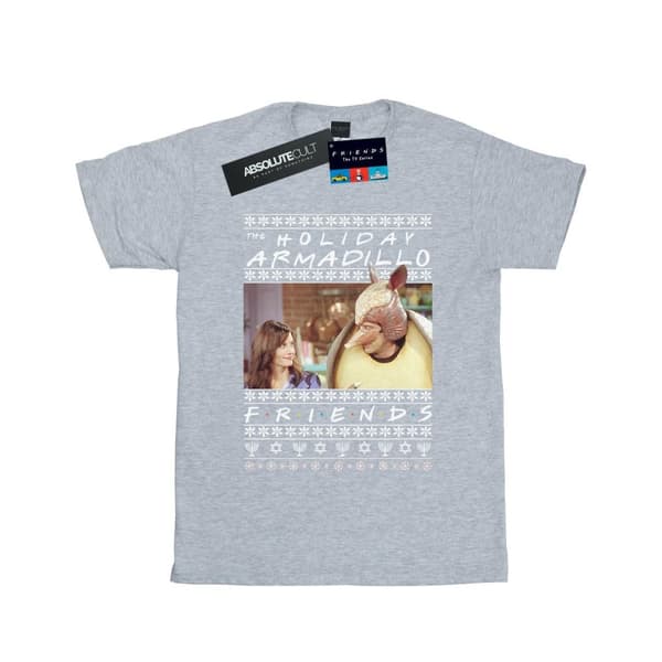 Friends Dam/Tjej Fair Isle Holiday Armadillo Boyfriend T-shirt i bomull