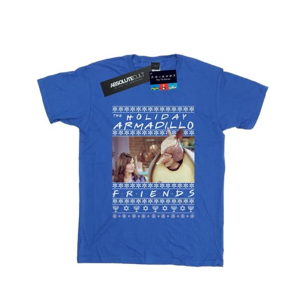 Friends Dam/Tjej Fair Isle Holiday Armadillo Boyfriend T-shirt i bomull