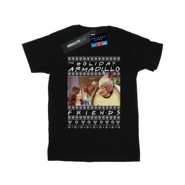 Friends Dam/Tjej Fair Isle Holiday Armadillo Boyfriend T-shirt i bomull