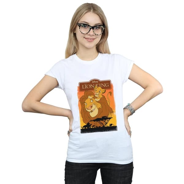 Disney Womens/Ladies The Lion King Simba And Mufasa Cotton T-Shirt