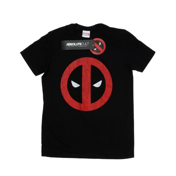 Marvel Mens Deadpool Cracked Logo T-Shirt