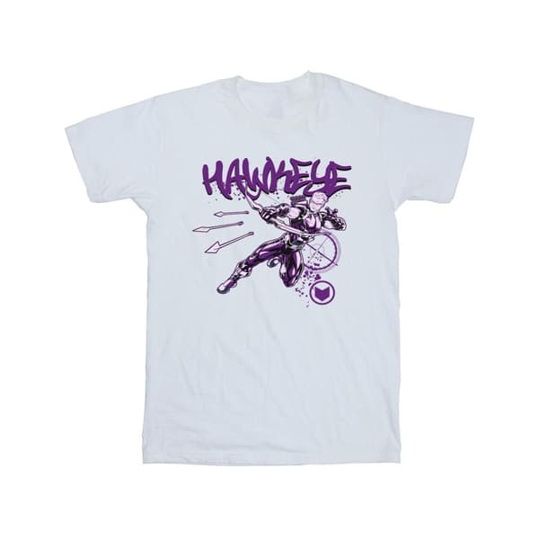 Marvel T-shirt för pojkar - Hawkeye Shoots White 9-11 Years