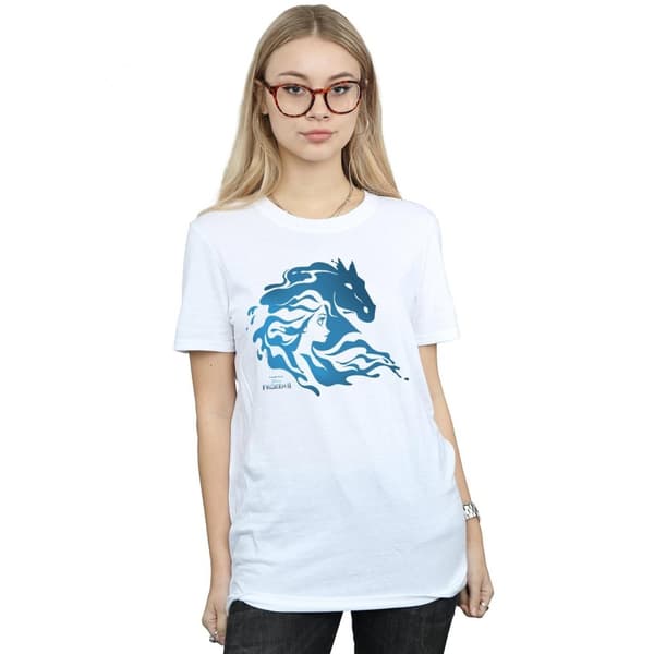 Disney Dam/Lady Frozen 2 Nokk Silhouette Boyfriend T-shirt i bomull