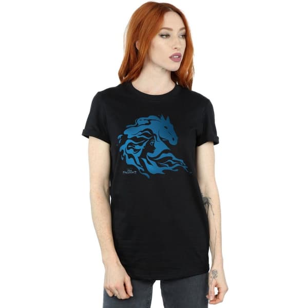 Disney Dam/Lady Frozen 2 Nokk Silhouette Boyfriend T-shirt i bomull